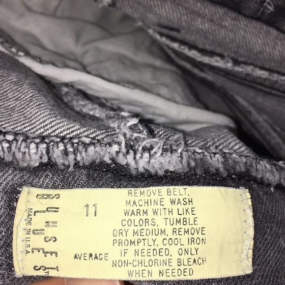 Sunset blues acid wash vintage black jeans size 11 tapered bottoms​​​ - Picture 8 of 8